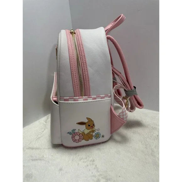 Loungefly x Pokémon Pikachu and Eevee Floral Mini Backpack - Picture 5 of 7